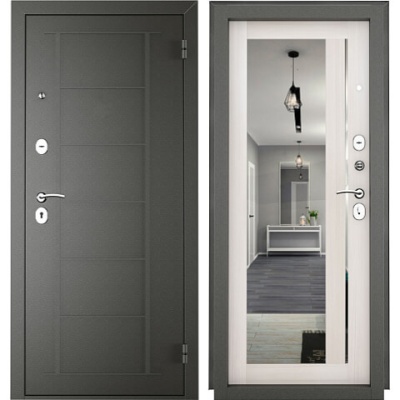 Купить Входная металлическая дверь ТИТАН (ЗЕРКАЛО) 2100х960/1060х93 в Сочи. В наличии и под заказ в каталоге