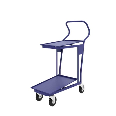 Купить Тележка платформенная для ящиков двухъярусная ТПДЯ, г/п 100 кг (435х985х1035). Комплект поворотных болтовых колес Ø125 мм в Сочи. В наличии и под заказ в каталоге