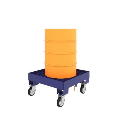 Поддон металлический для бочек ПДБ 1, г/п 500 кг (836х836). Комплект литых колес с тормозом Ø160 мм в Сочи купить недорого. Держим цены!