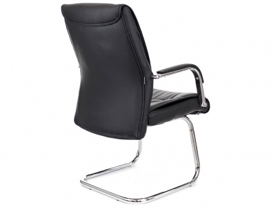 КРЕСЛО ПОСЕТИТЕЛЯ BOND ЭКОКОЖА ЧЕРНАЯ