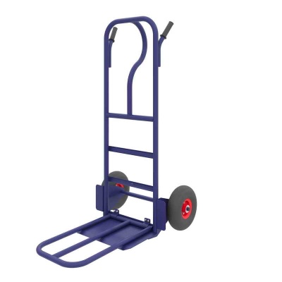 Купить Тележка грузовая двухколесная с откидной полкой КГ 250 П, г\п 250 кг (615x1245x852). Колеса литые Ø250 мм (2 шт) в Сочи. В наличии и под заказ в каталоге